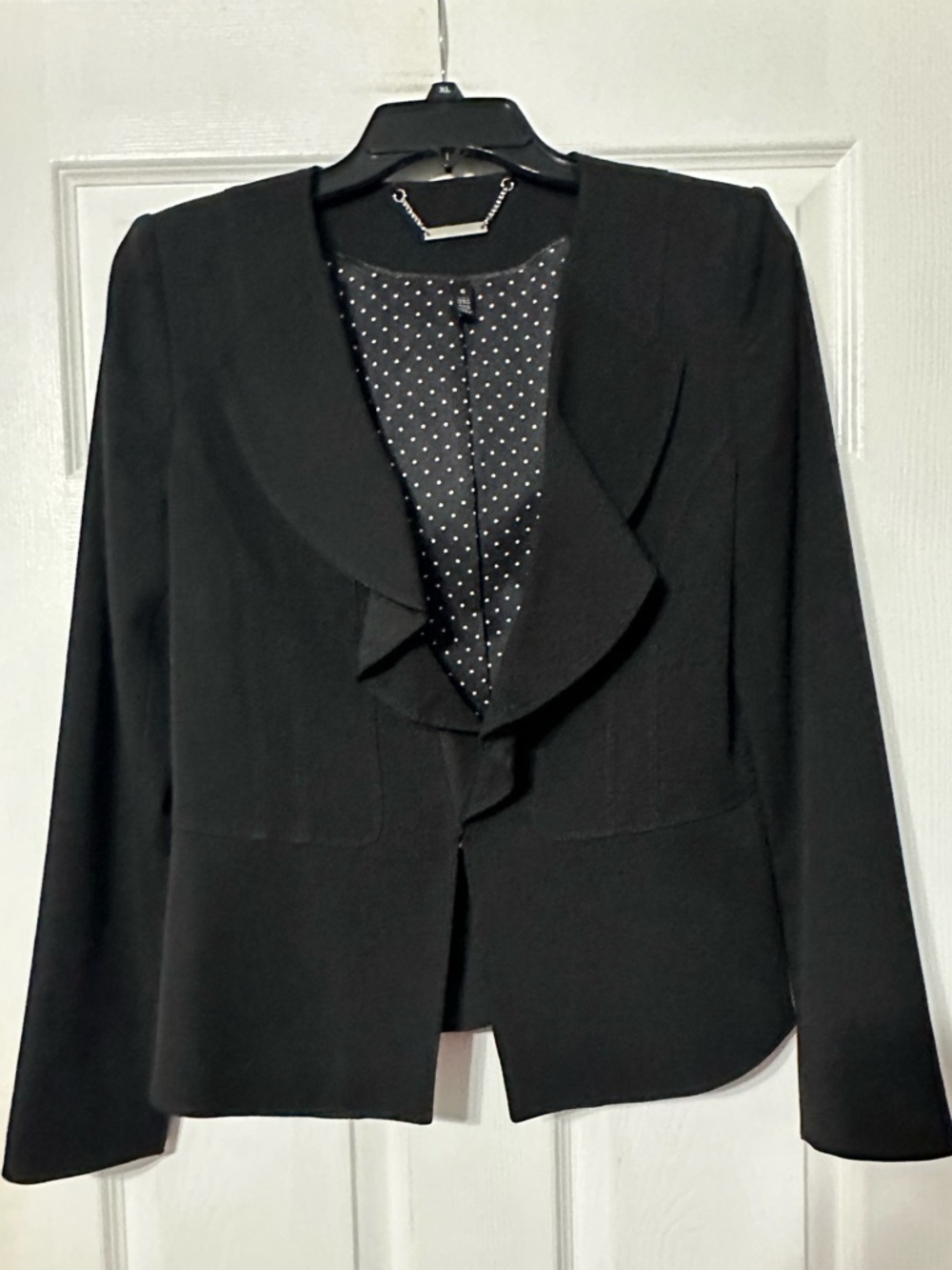 White House Black Market Ruffle-Front Blazer